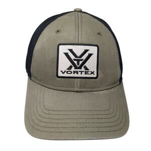 Vortex Snapback Trucker Cap Green One Size Adjustable Mesh Back 6 Panel
